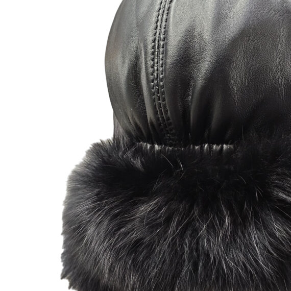 Leather Fur Hat